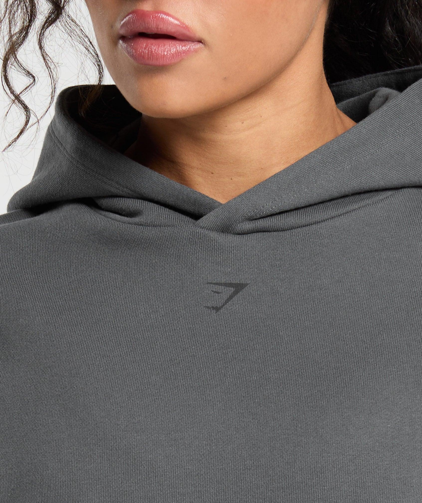 Gymshark Back Gains Graphic Hoodie - Graphite Grey Female Product Image