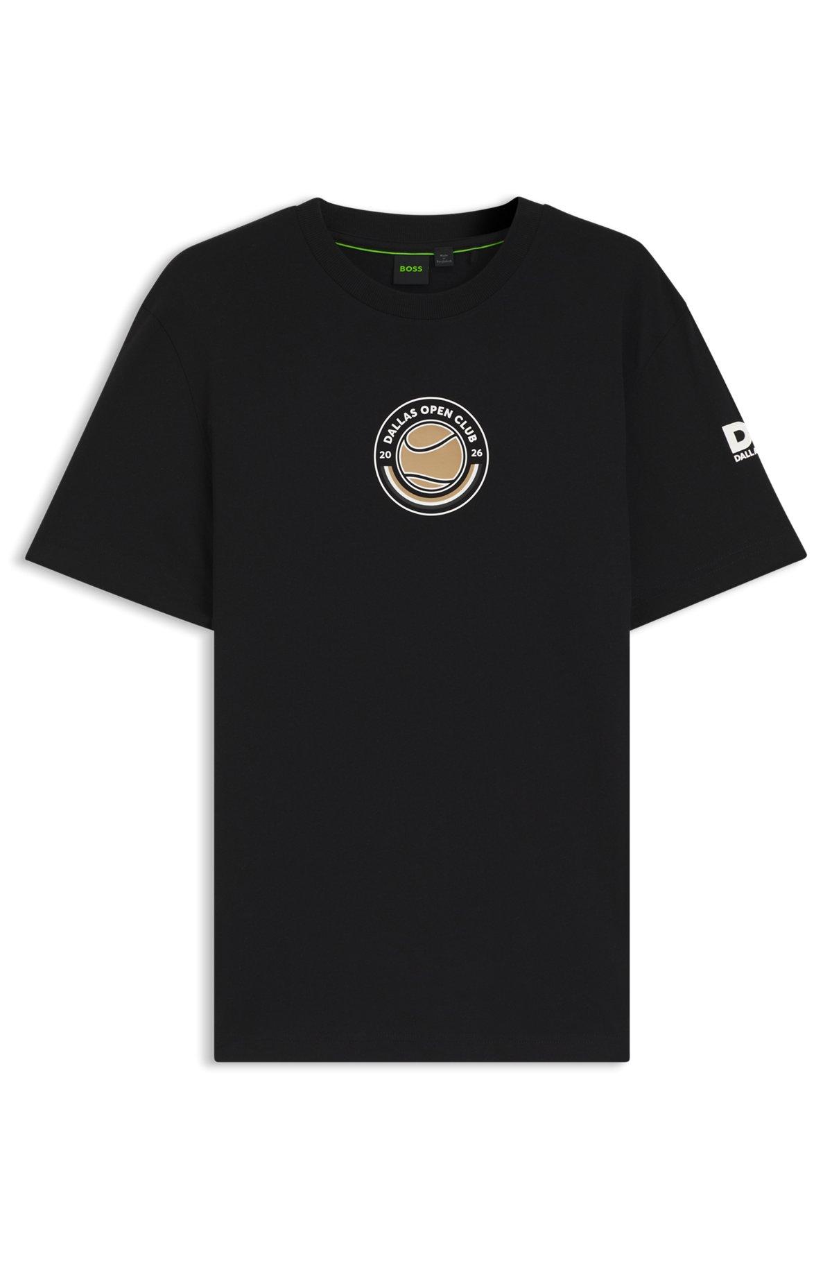 Relaxed-fit T-shirt in cotton with tennis artwork Product Image