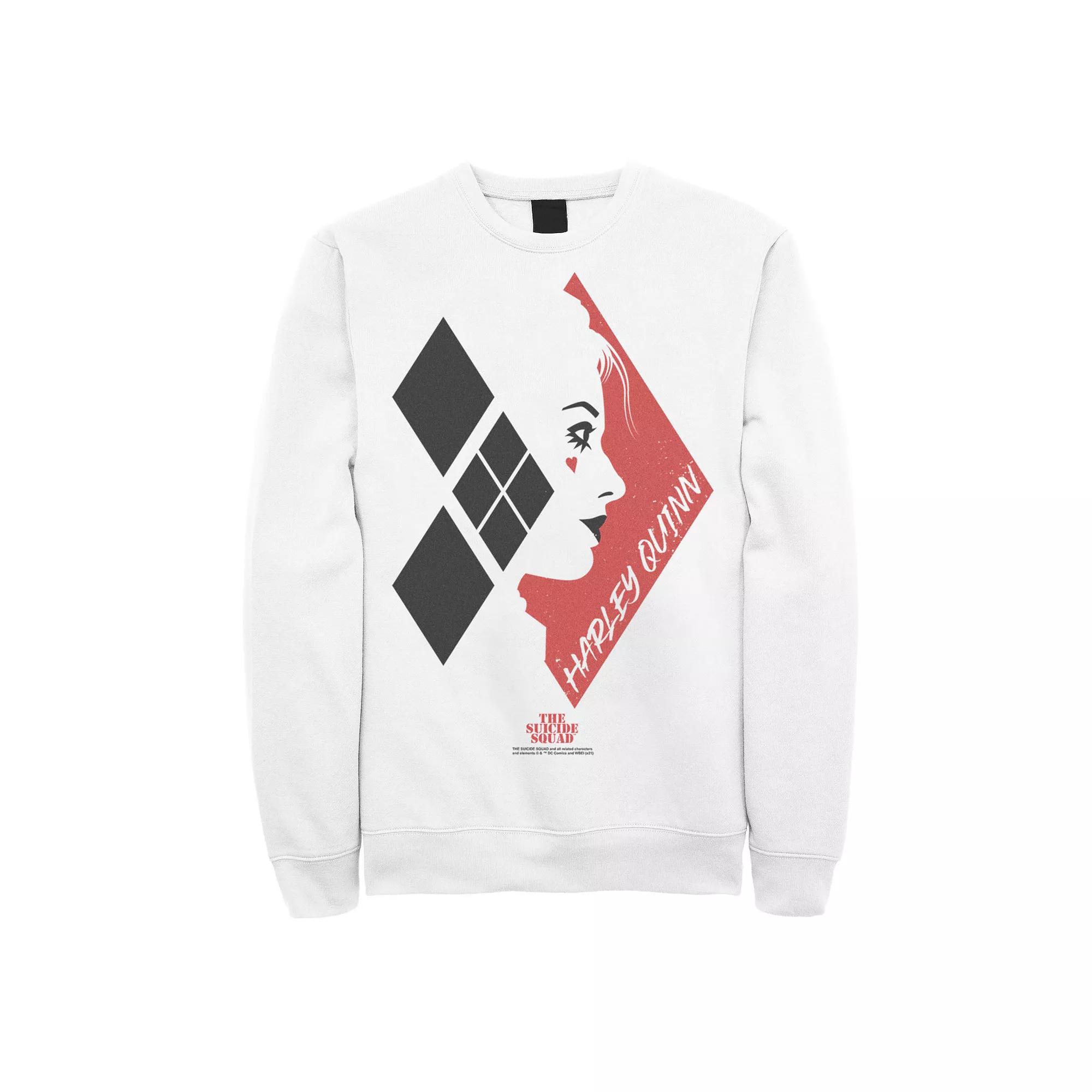 Men's The Suicide Squad Harley Quinn Diamond Sweatshirt,  Product Image