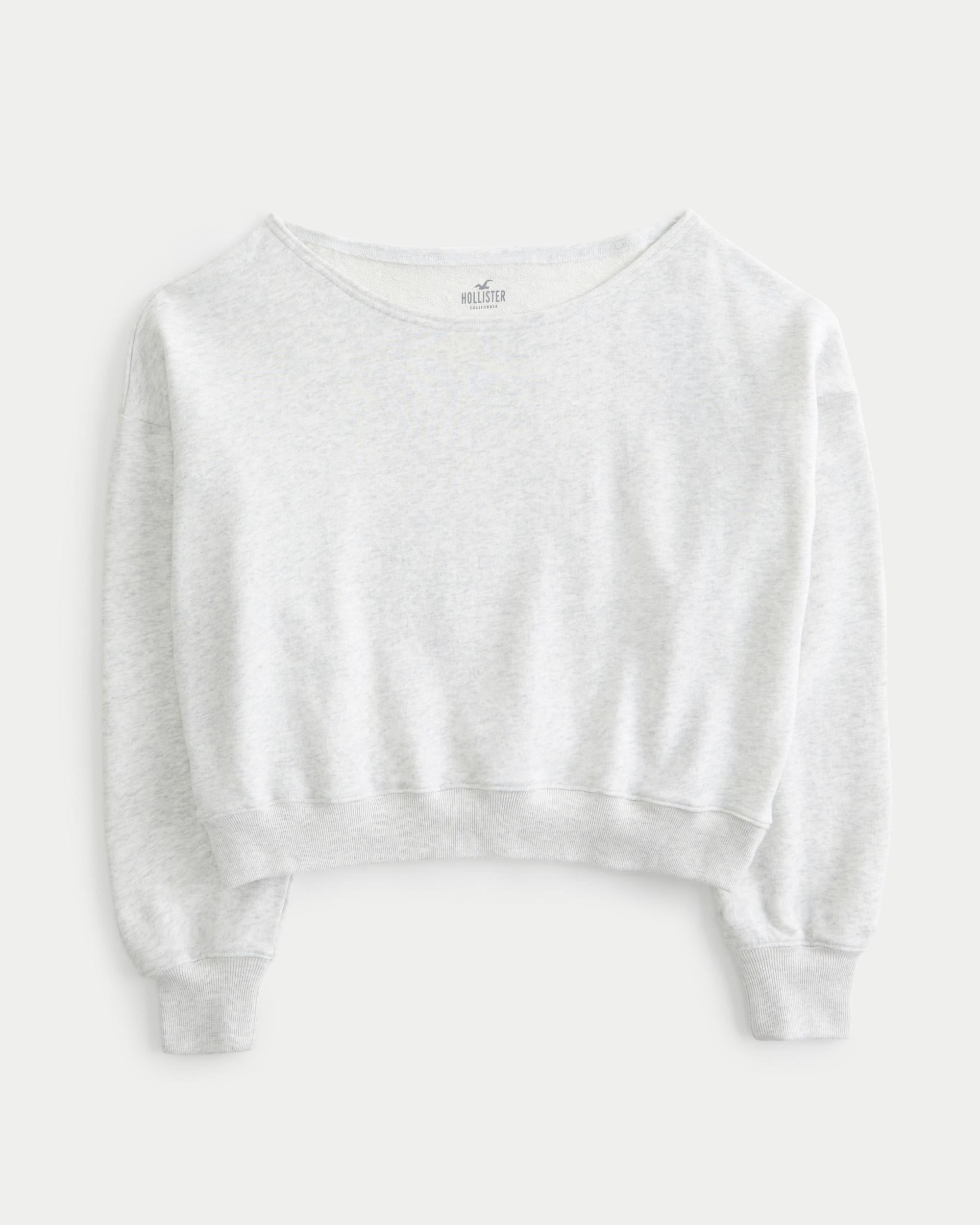 Easy Terry Off-the-Shoulder Sweatshirt Product Image