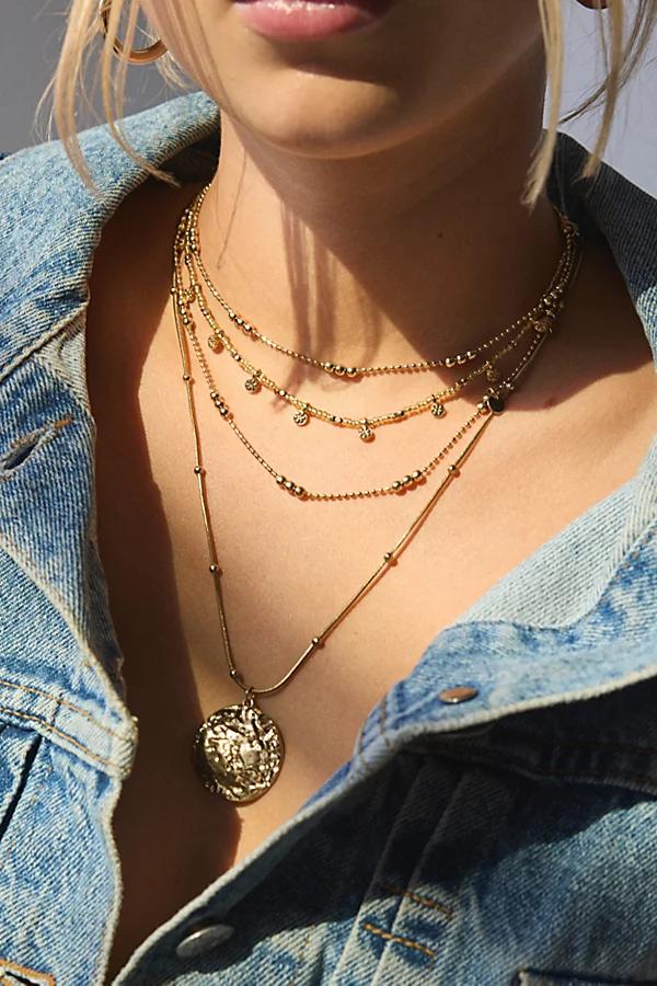Liza Long Metal Pendant Layering Necklace Set Womens at Urban Outfitters Product Image