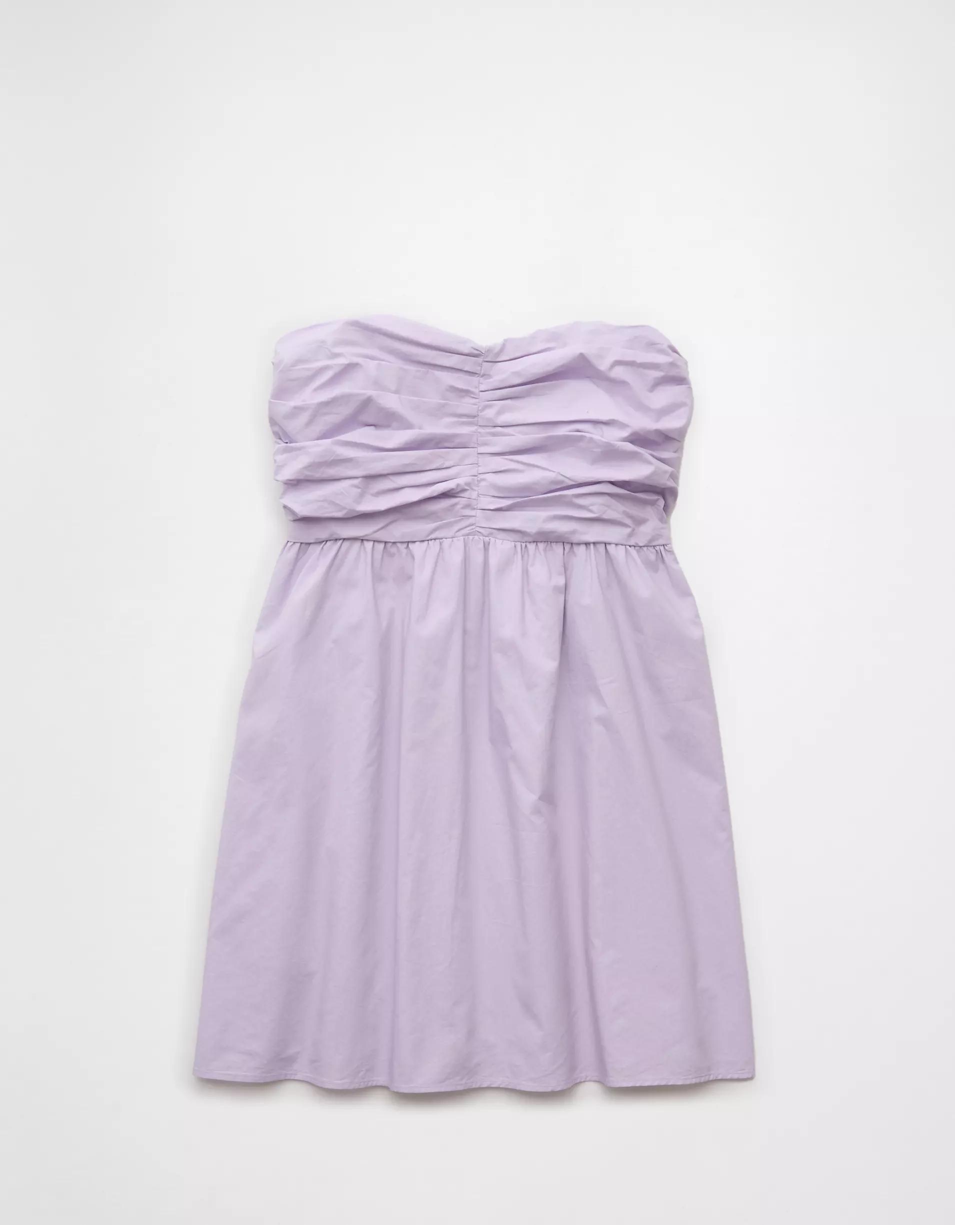 AE Ruched Pleated Mini Dress Product Image