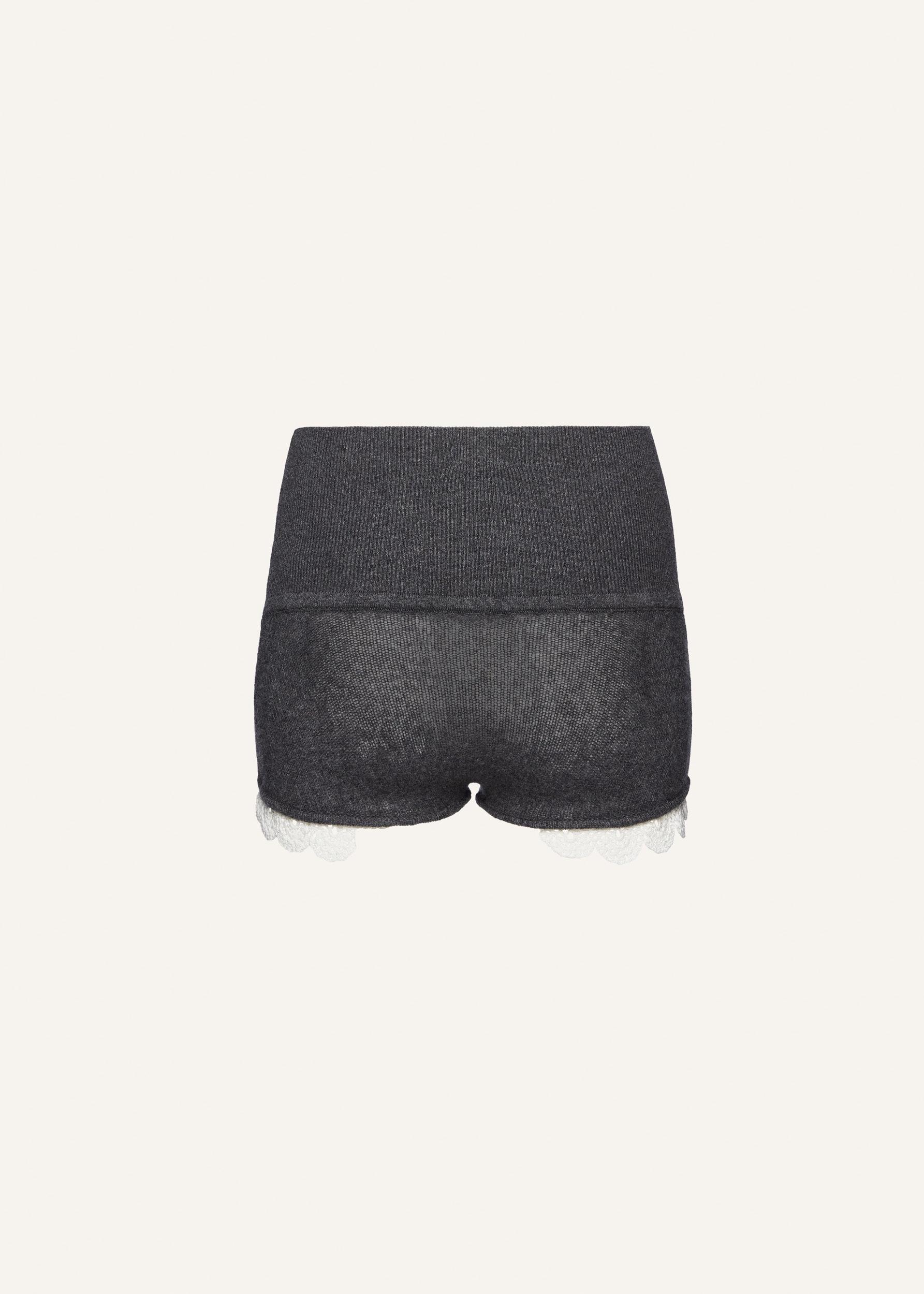 Cashmere knit shorts in grey Product Image