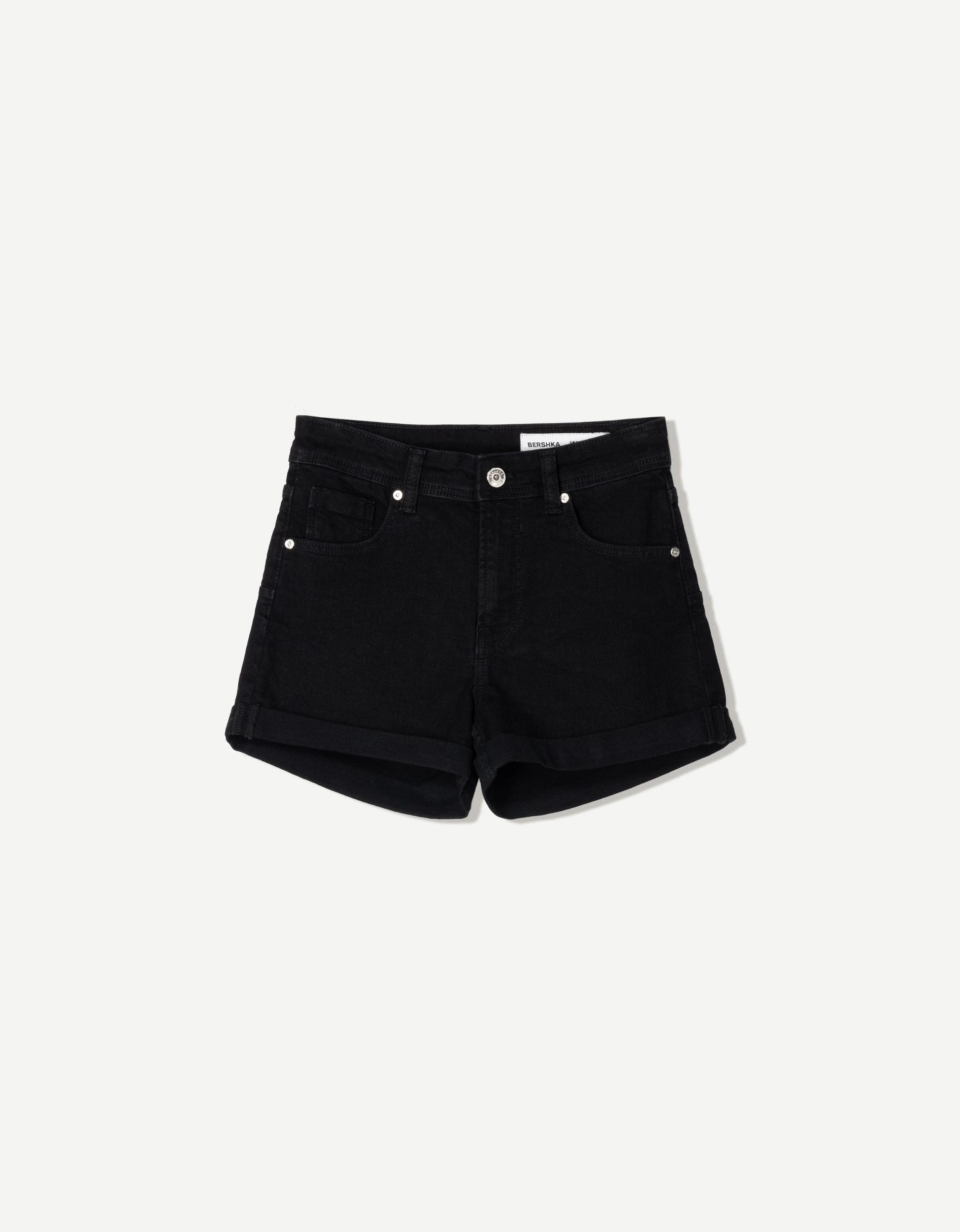 Roll-up denim shorts Product Image