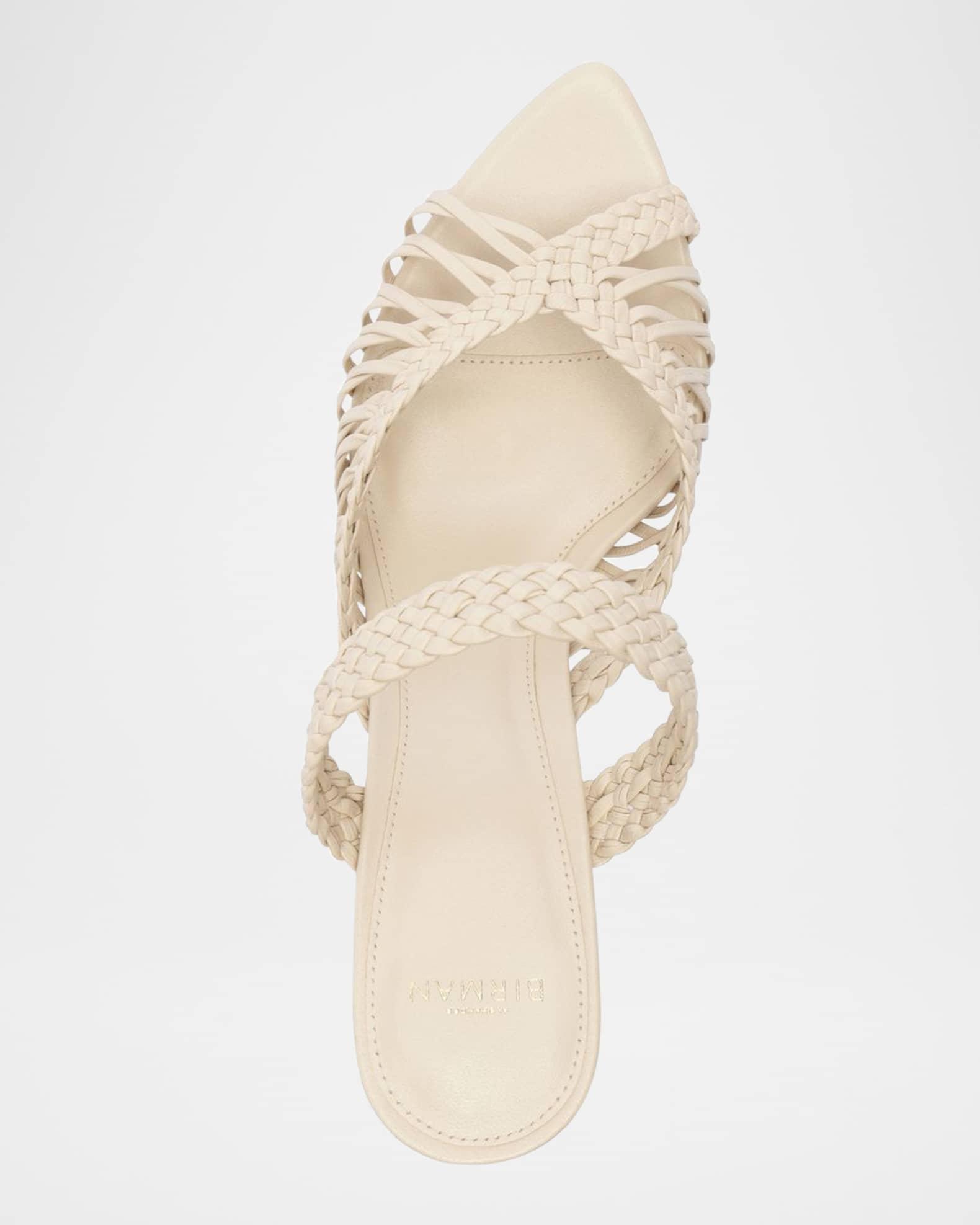 Agatha 85 Braided Leather Stiletto Sandals Product Image