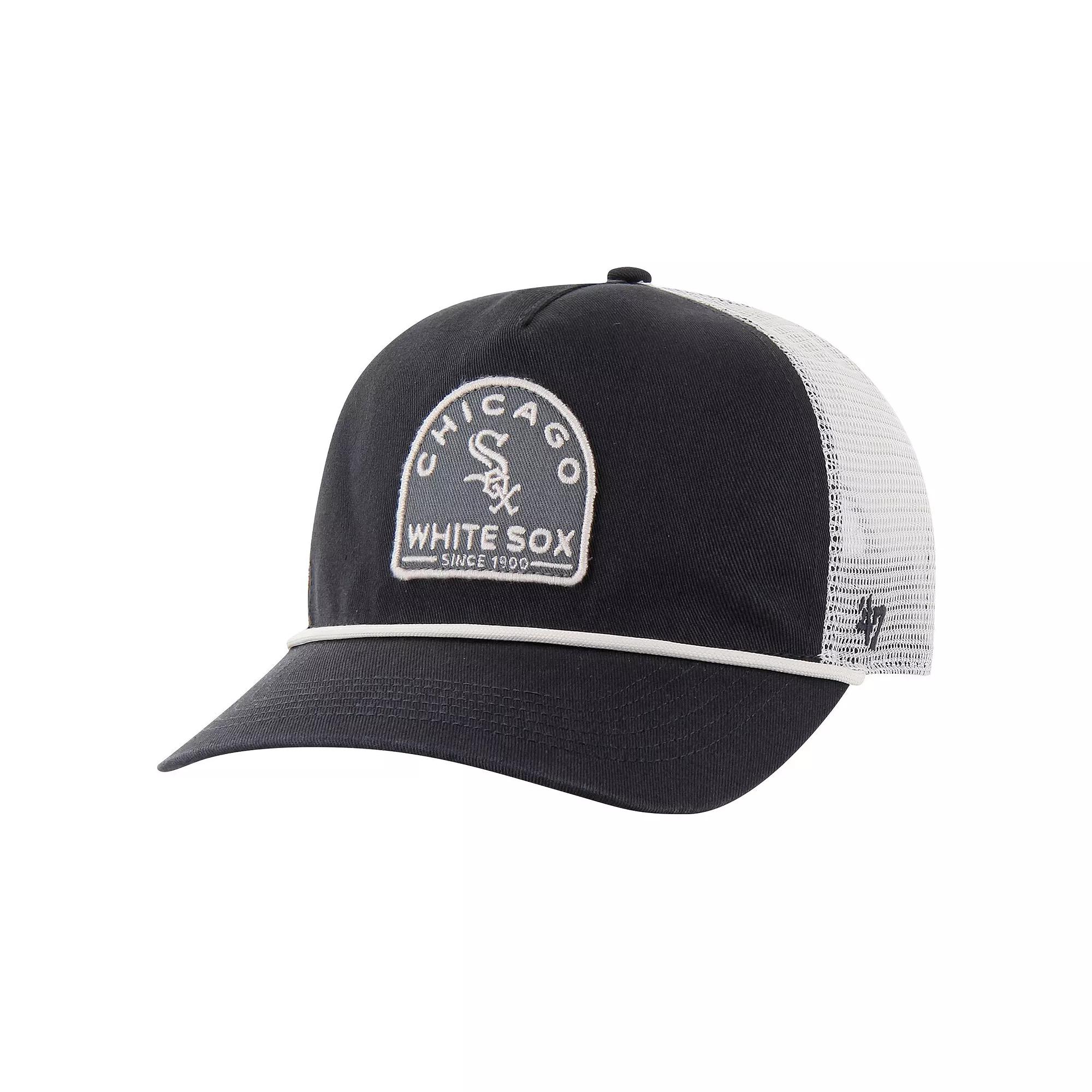 Men's '47 Charcoal Chicago White Sox Cypress Trucker Hitch Adjustable Hat Product Image