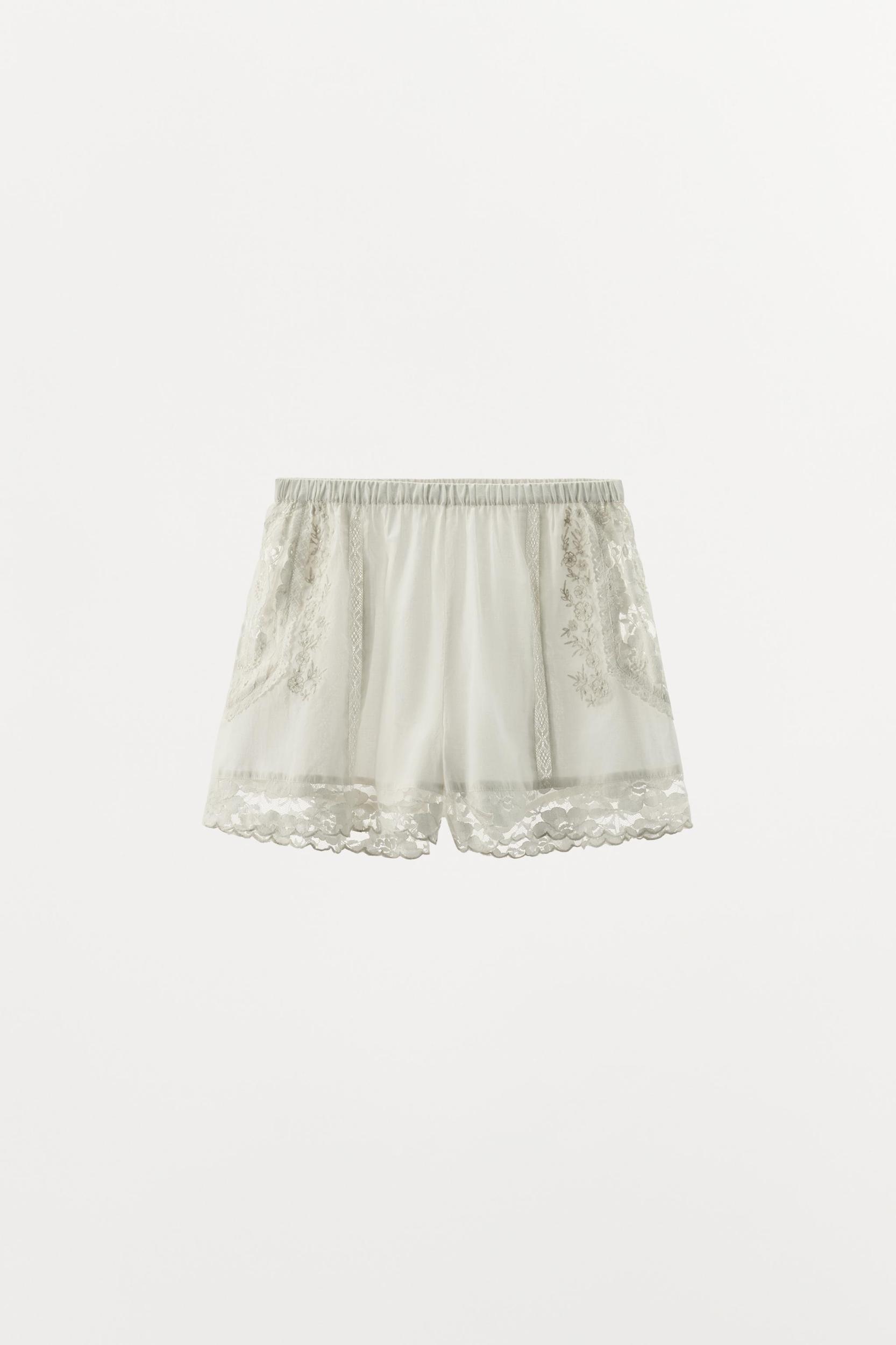 LIMITED EDITION EMBROIDERED LACE SHORTS Product Image