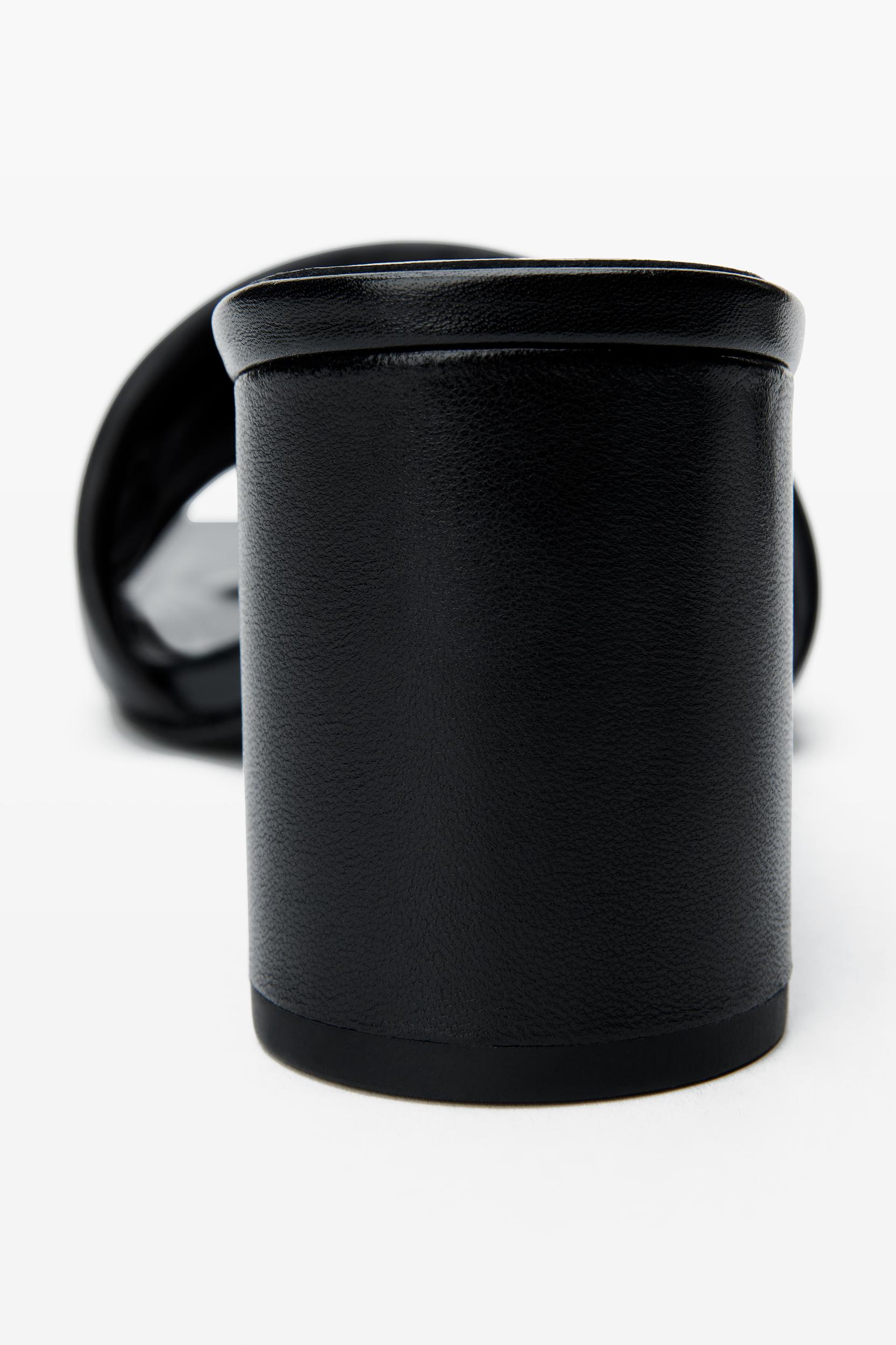 Black Lambskin Vic Sandals Product Image