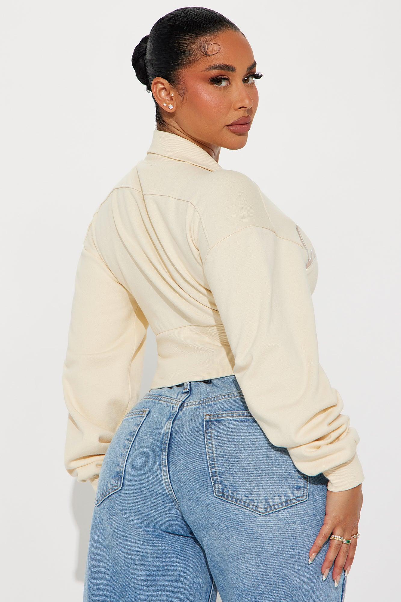 Lake Como Quarter Zip Sweatshirt - Taupe Product Image