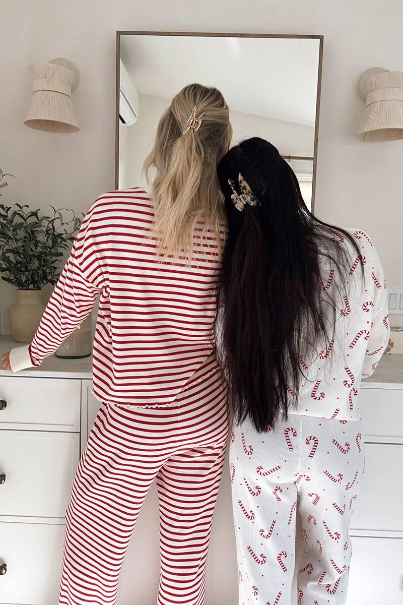 Candy Cane Waffle Sleep Set Product Image