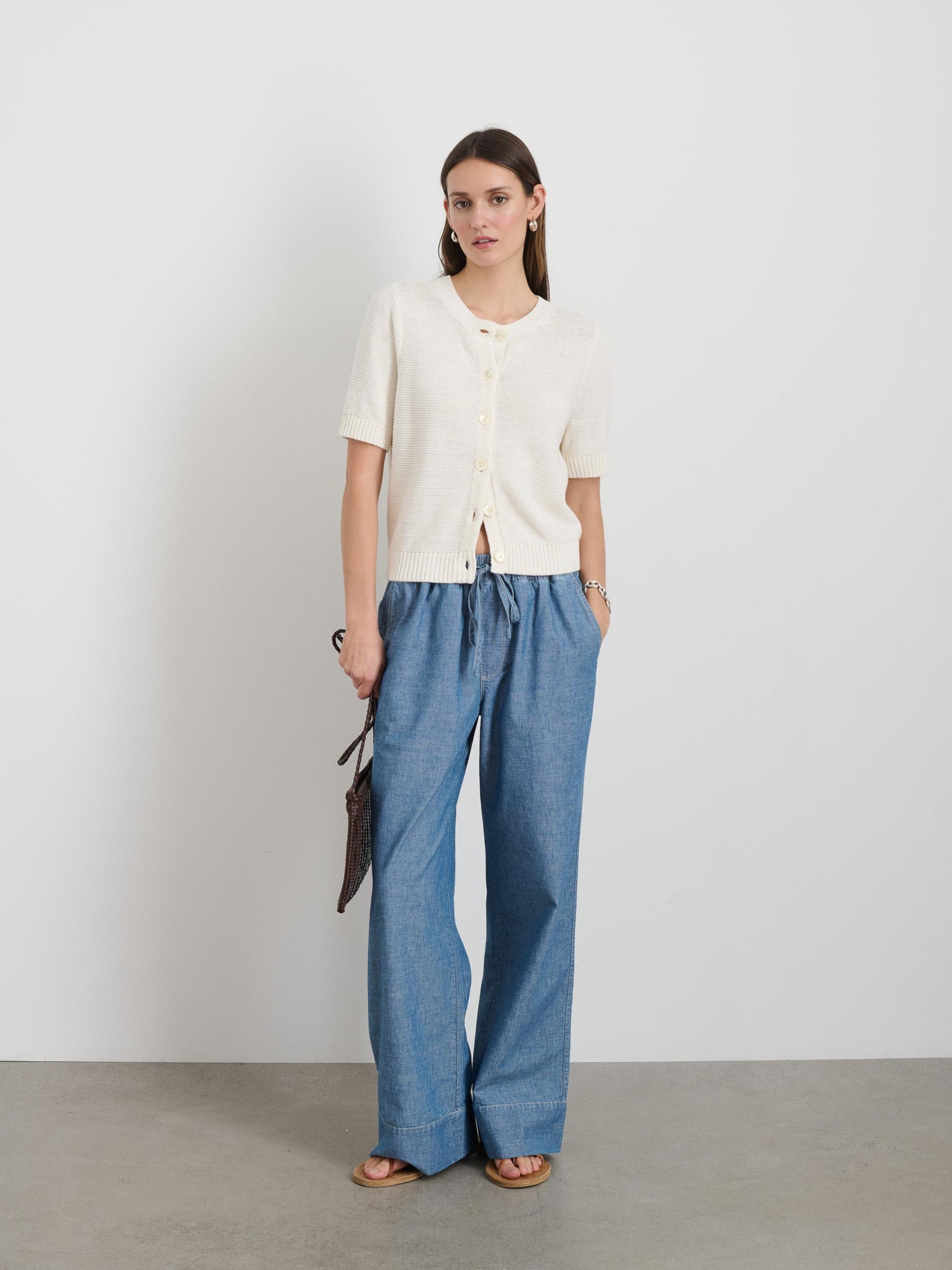 Elle Sweater In Cotton Linen Product Image