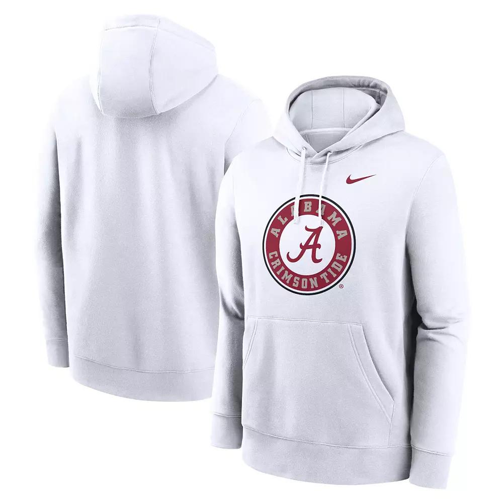 Men's Nike White Alabama Crimson Tide Primetime Alternate Logo Club Fleece Pullover Hoodie,  Product Image