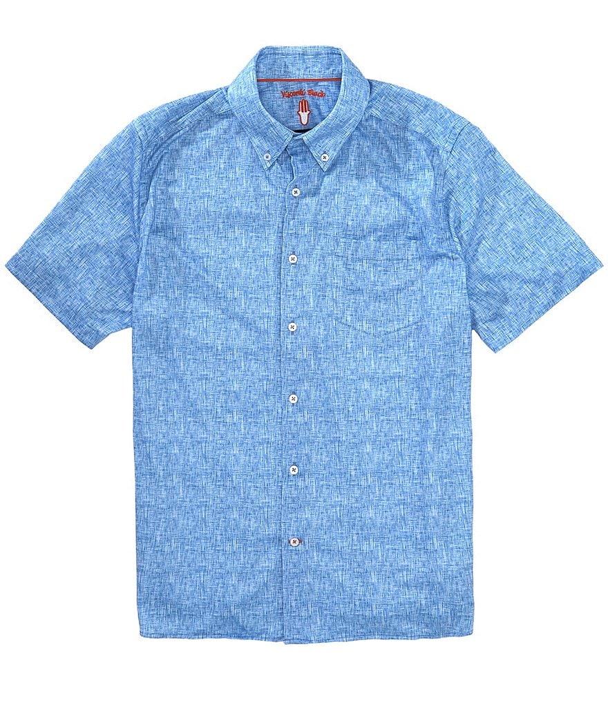 Visconti Textured Stretch Short Sleeve Woven Shirt Product Image