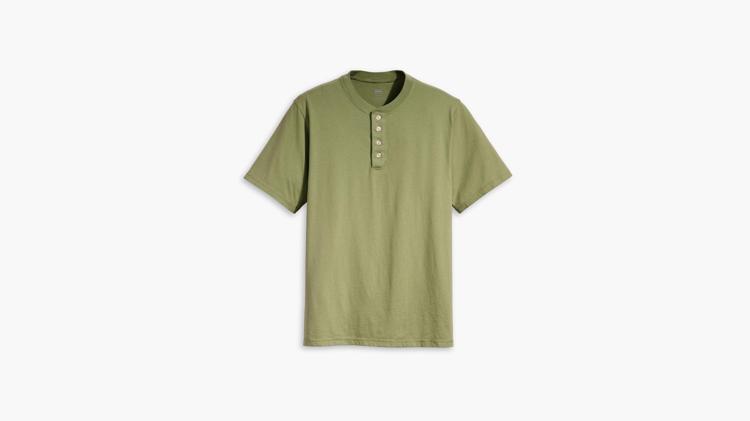 Short Sleeve Four Button Henley Product Image