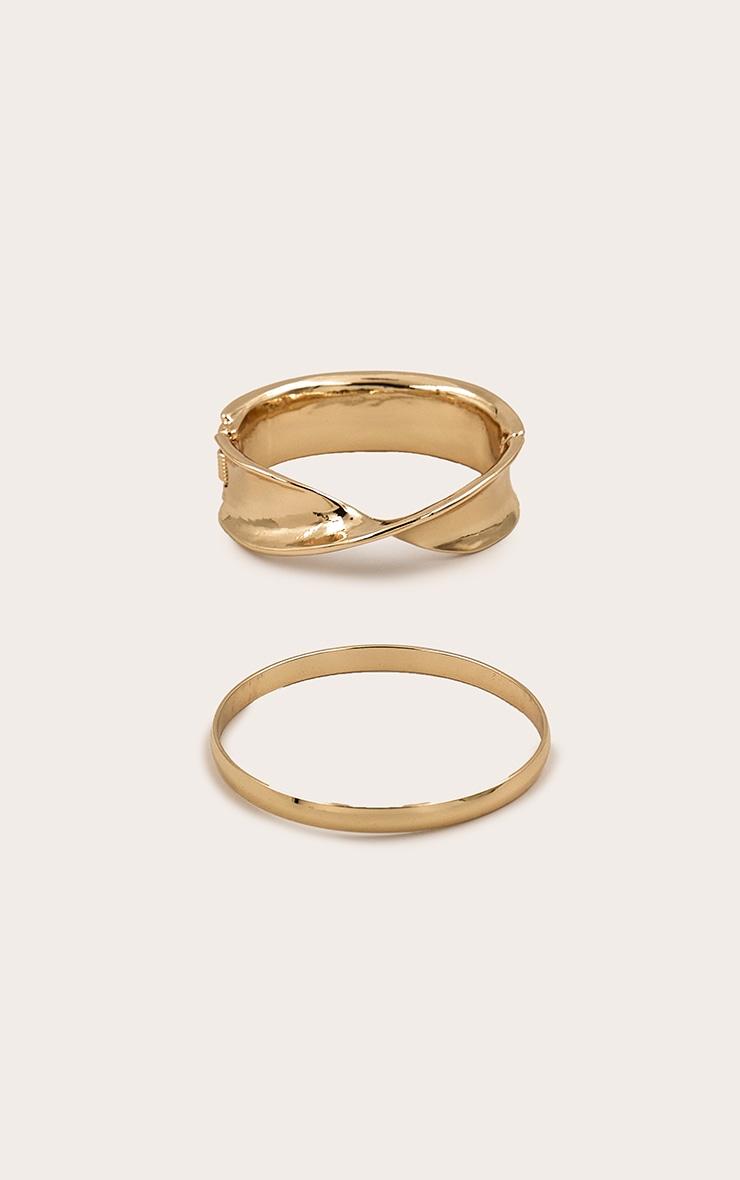 Gold Twist Bangle Set Product Image
