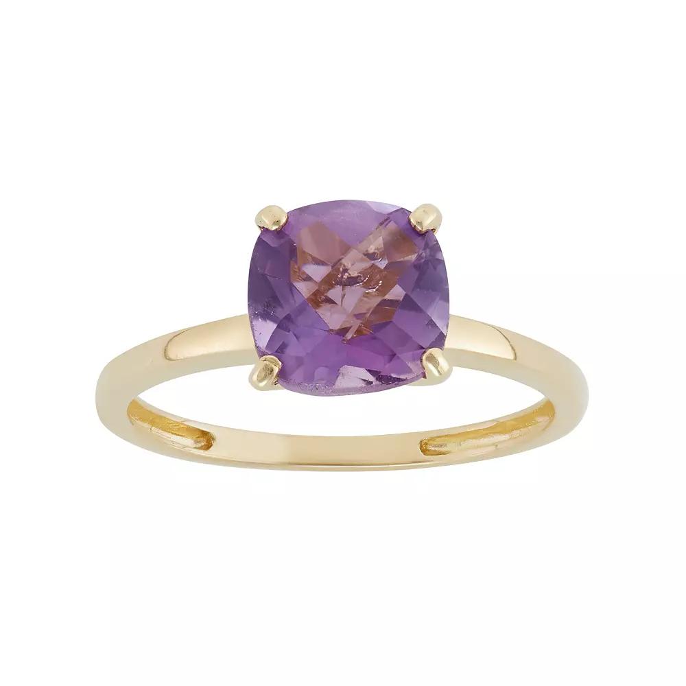 Designs by Gioelli Amethyst 10k Gold Ring, Womens Purple Product Image