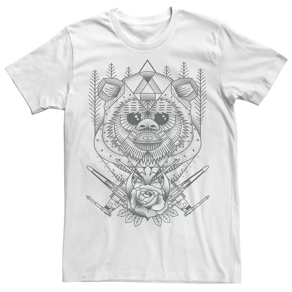 Men's Star Wars Geometric Ewok Portrait Collage Tee,  Product Image