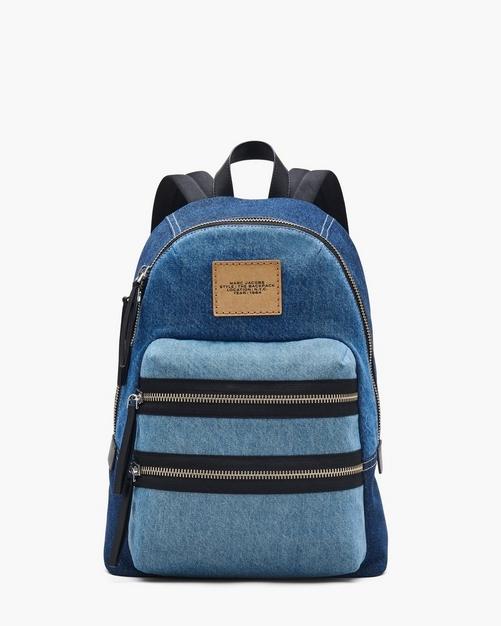 The Biker Colorblock Denim Large Backpack Product Image