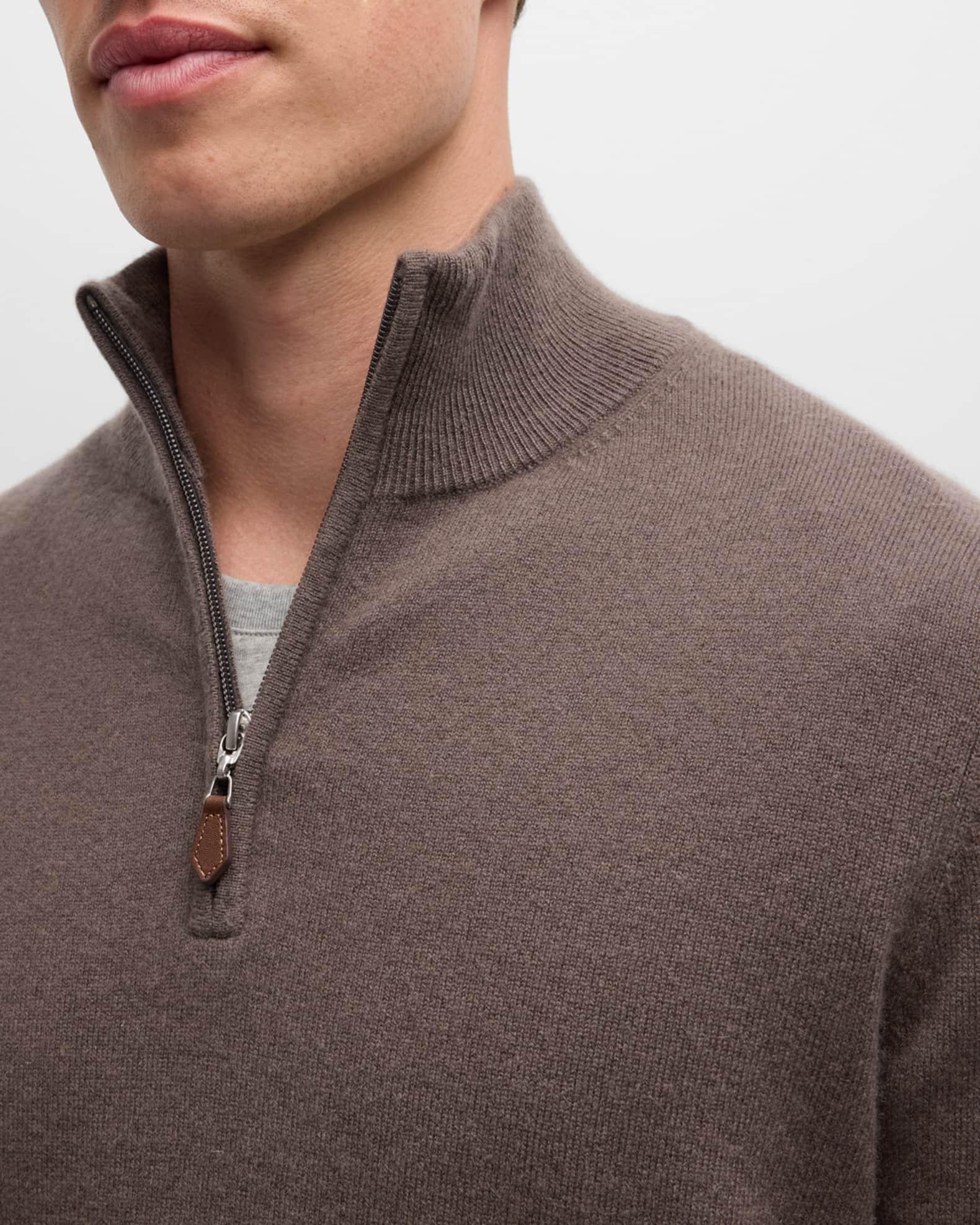 Men's Cashmere Quarter-Zip Sweater Product Image