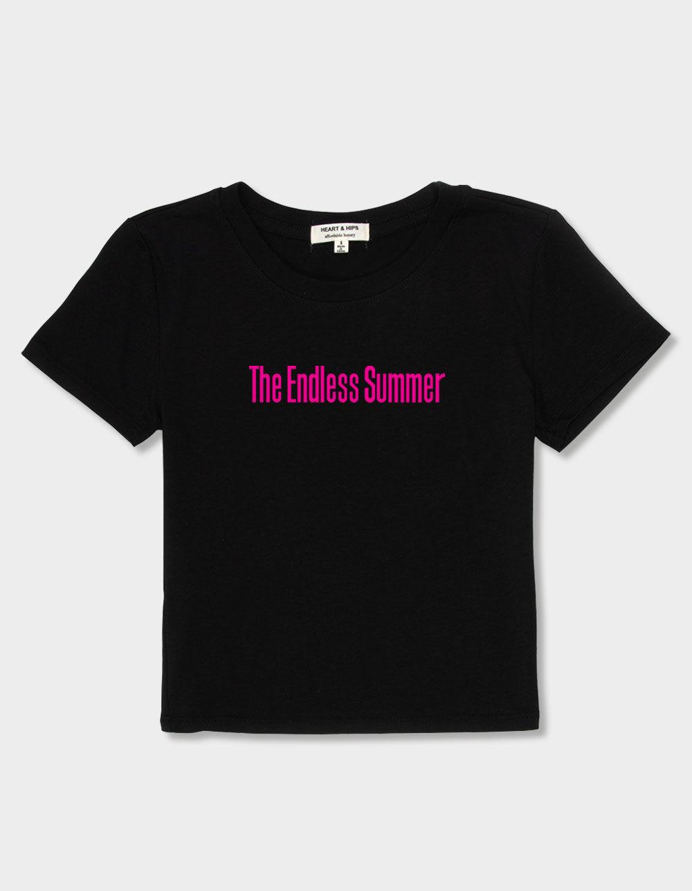 THE ENDLESS SUMMER Perfect Wave Womens Baby Tee - BLACK Product Image
