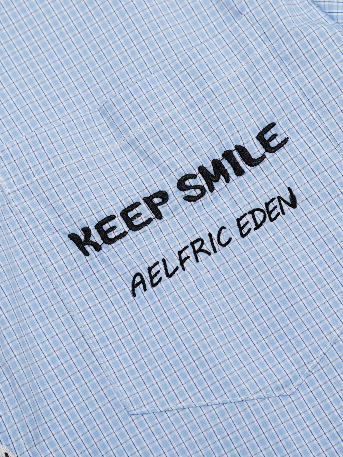 Aelfric Eden Pubby Embroidery Plaid Shirt Product Image
