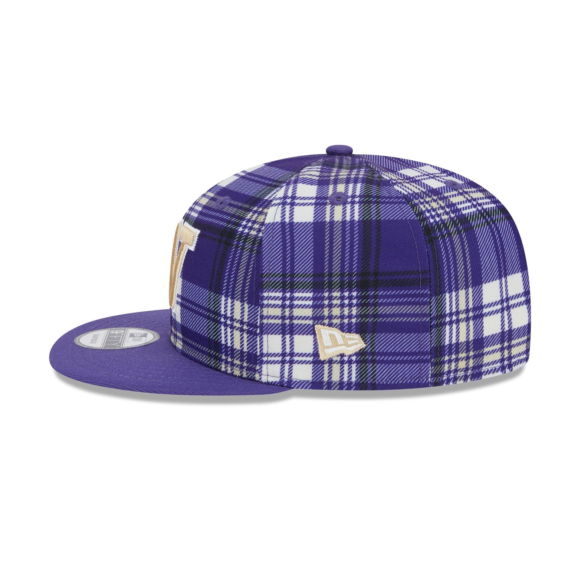 Washington Huskies Plaid 9FIFTY Snapback Hat Male Product Image