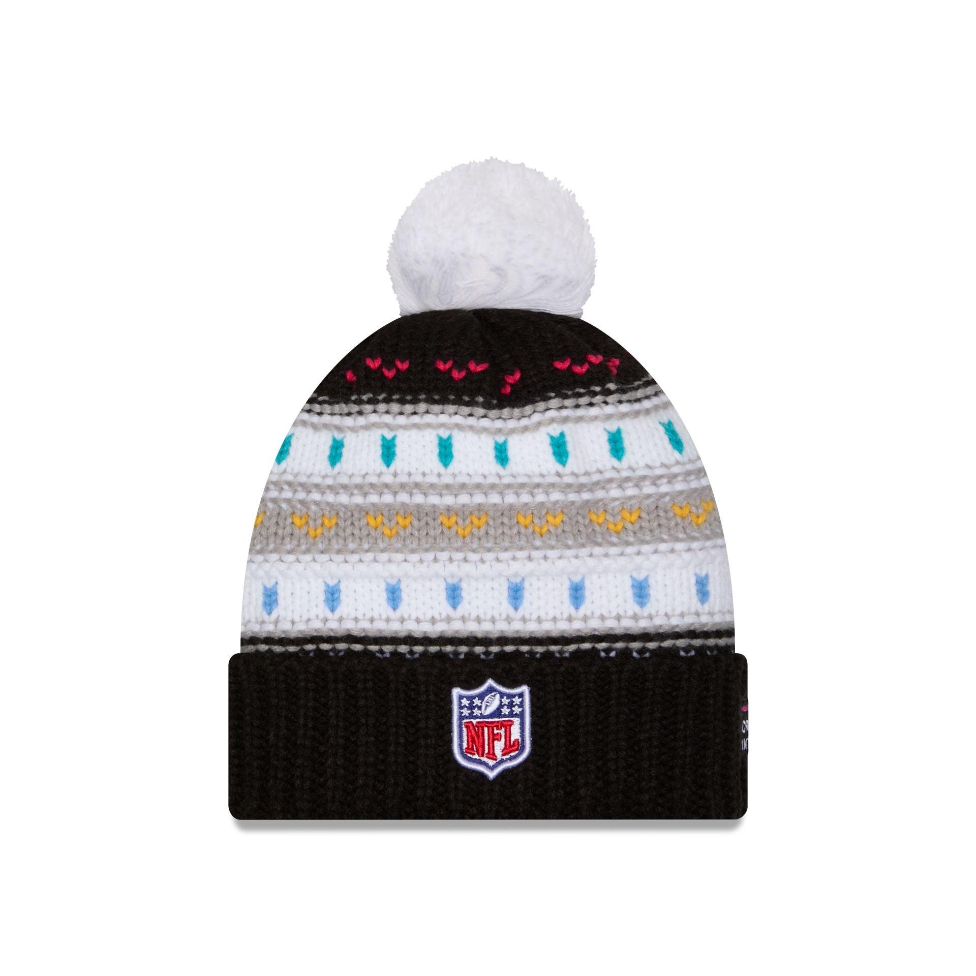 New York Giants 2025 Crucial Catch Women's Pom Knit Hat Female Product Image