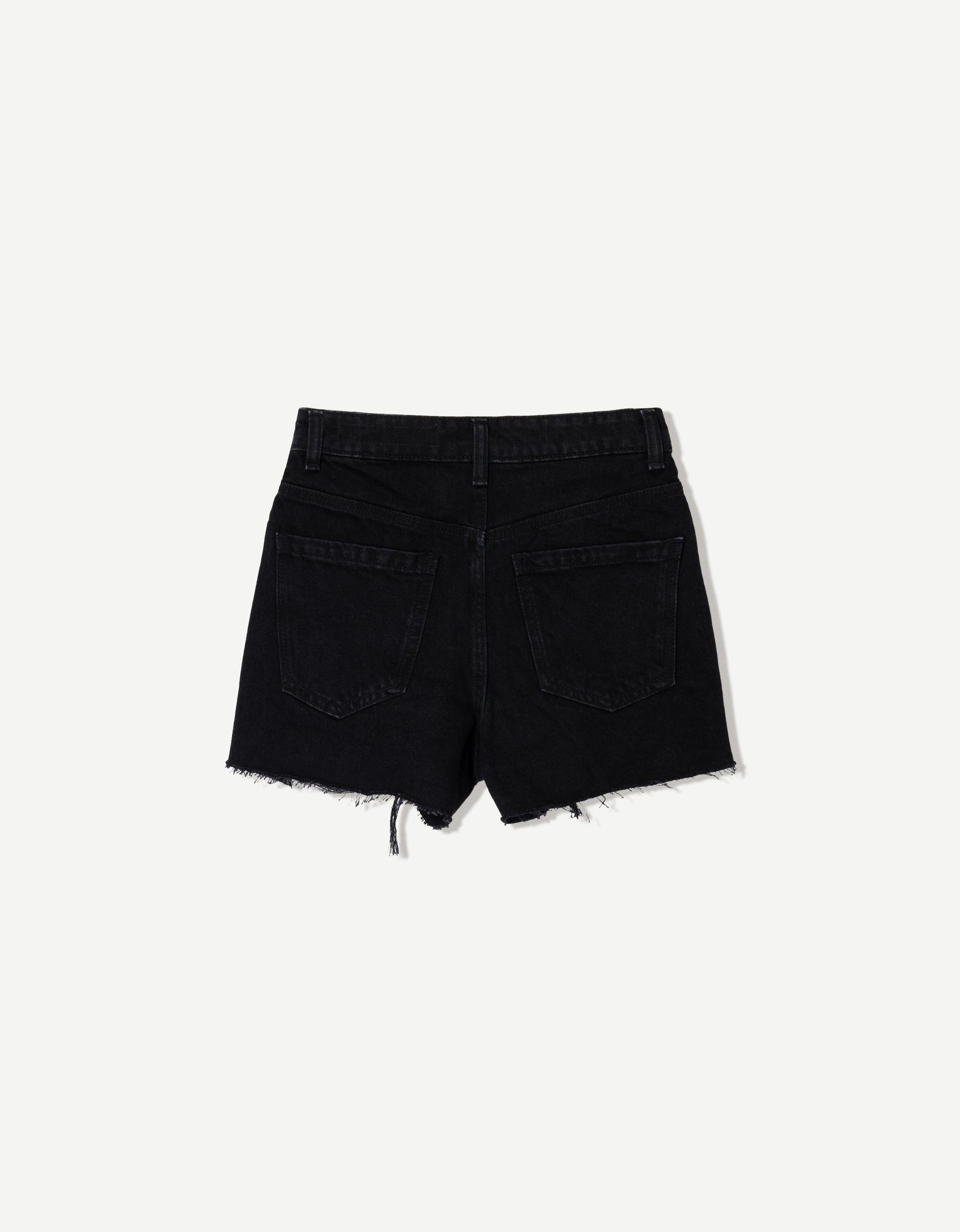 Ripped denim shorts Product Image