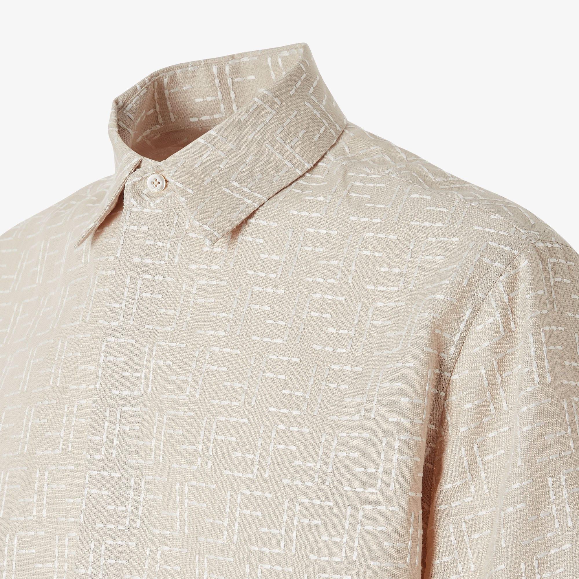 ShirtBeige linen FF jacquard shirt Product Image