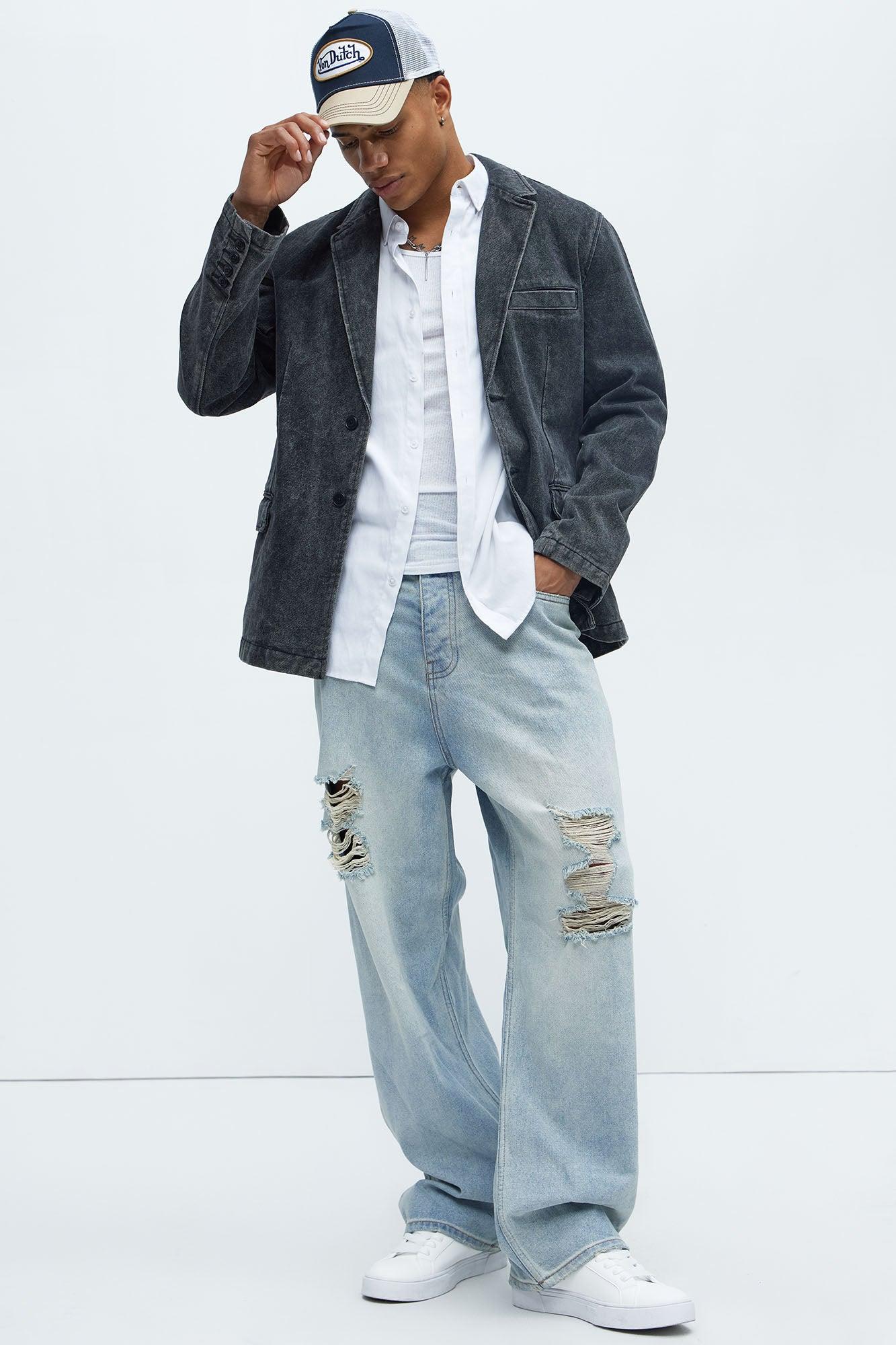 Belle Denim Blazer - Black Wash Product Image