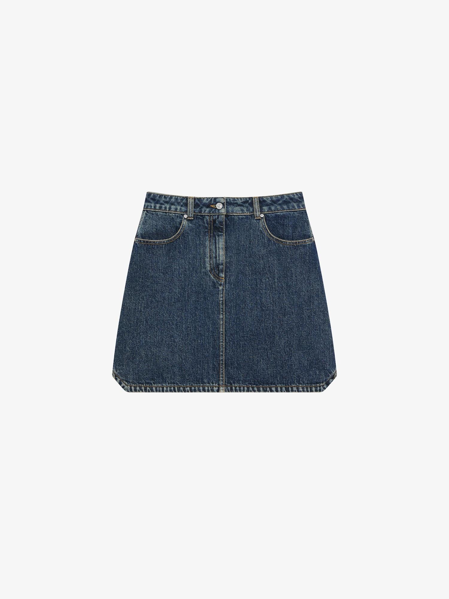 Mini skirt in denim Product Image