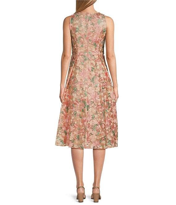 Alex Evenings Embroidered Floral A-Line Midi Dress Product Image