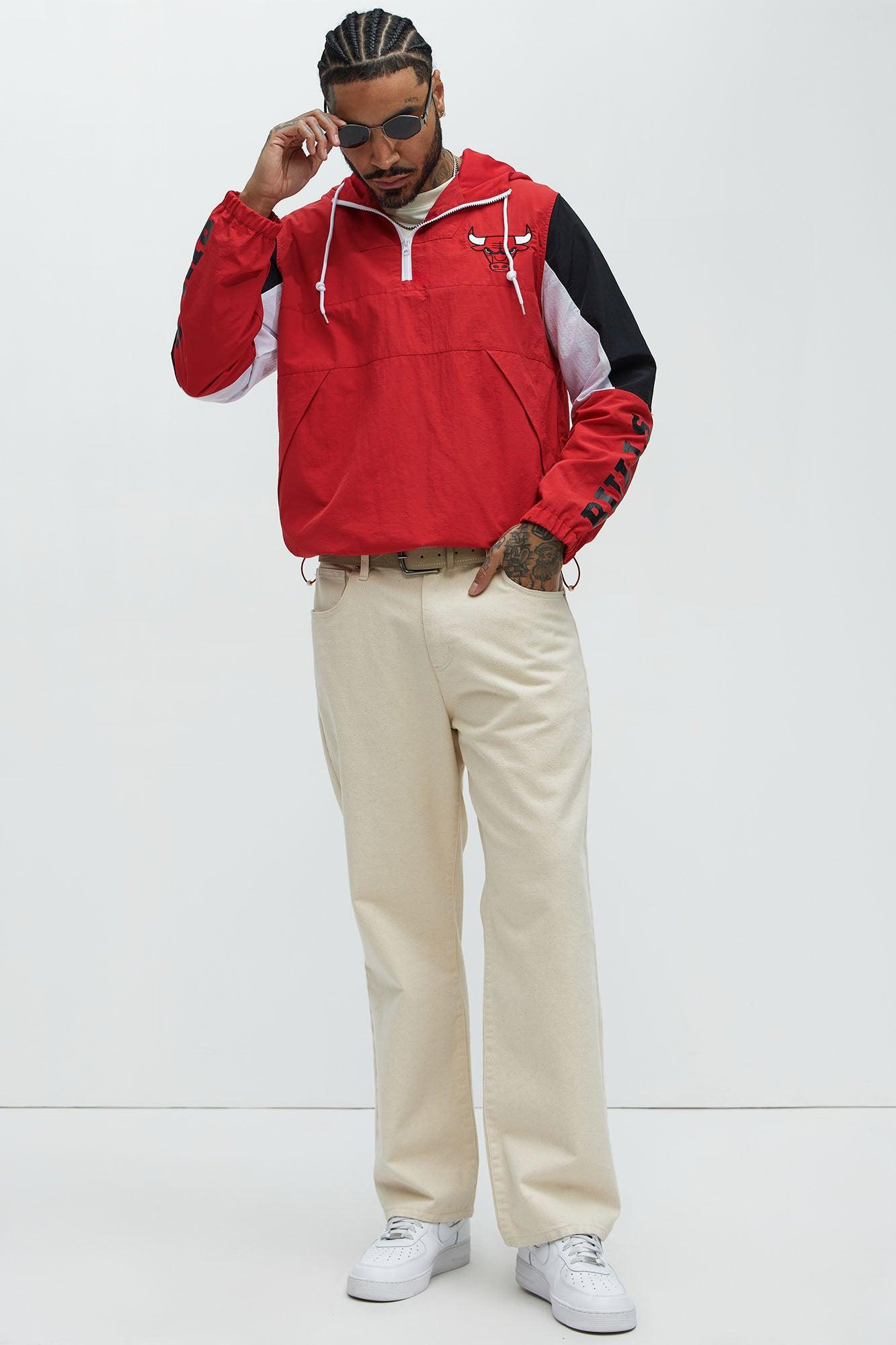 Bulls Ranger Quarter Zip Hoodie Jacket - Red Male Product Image