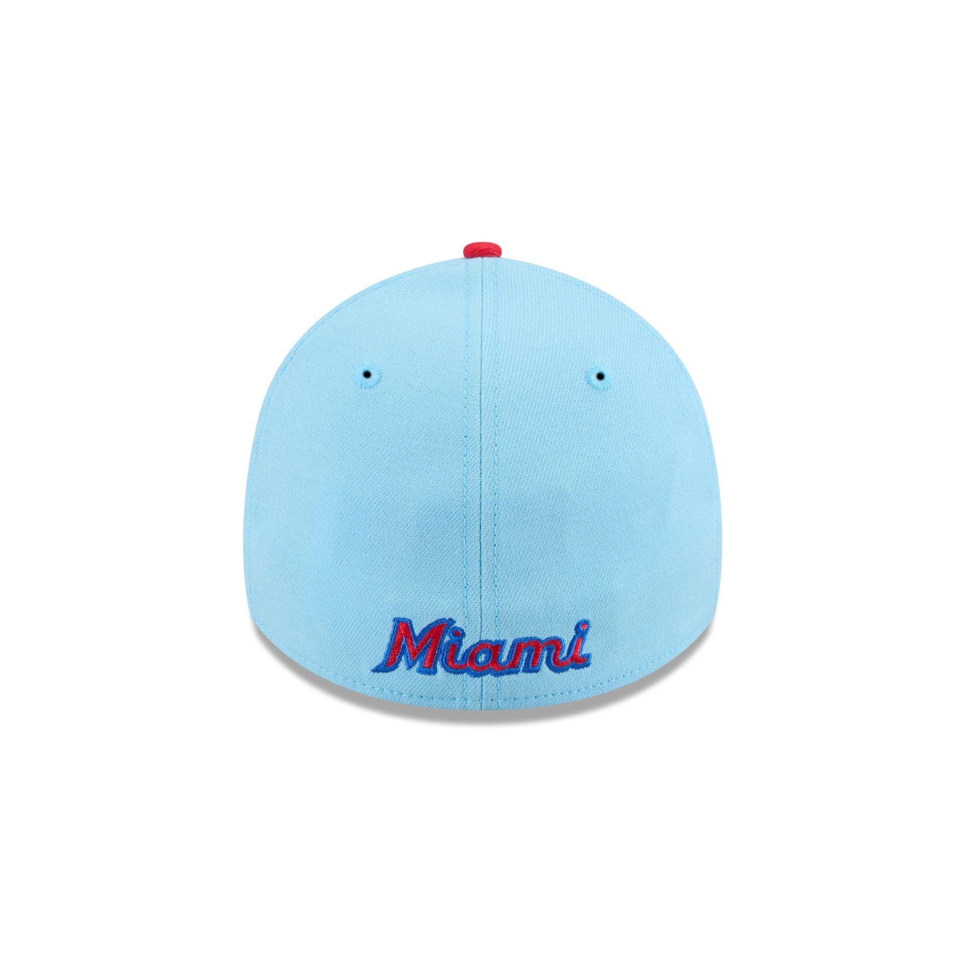Miami Marlins Independence Day 2025 39THIRTY Stretch Fit Hat Male Product Image