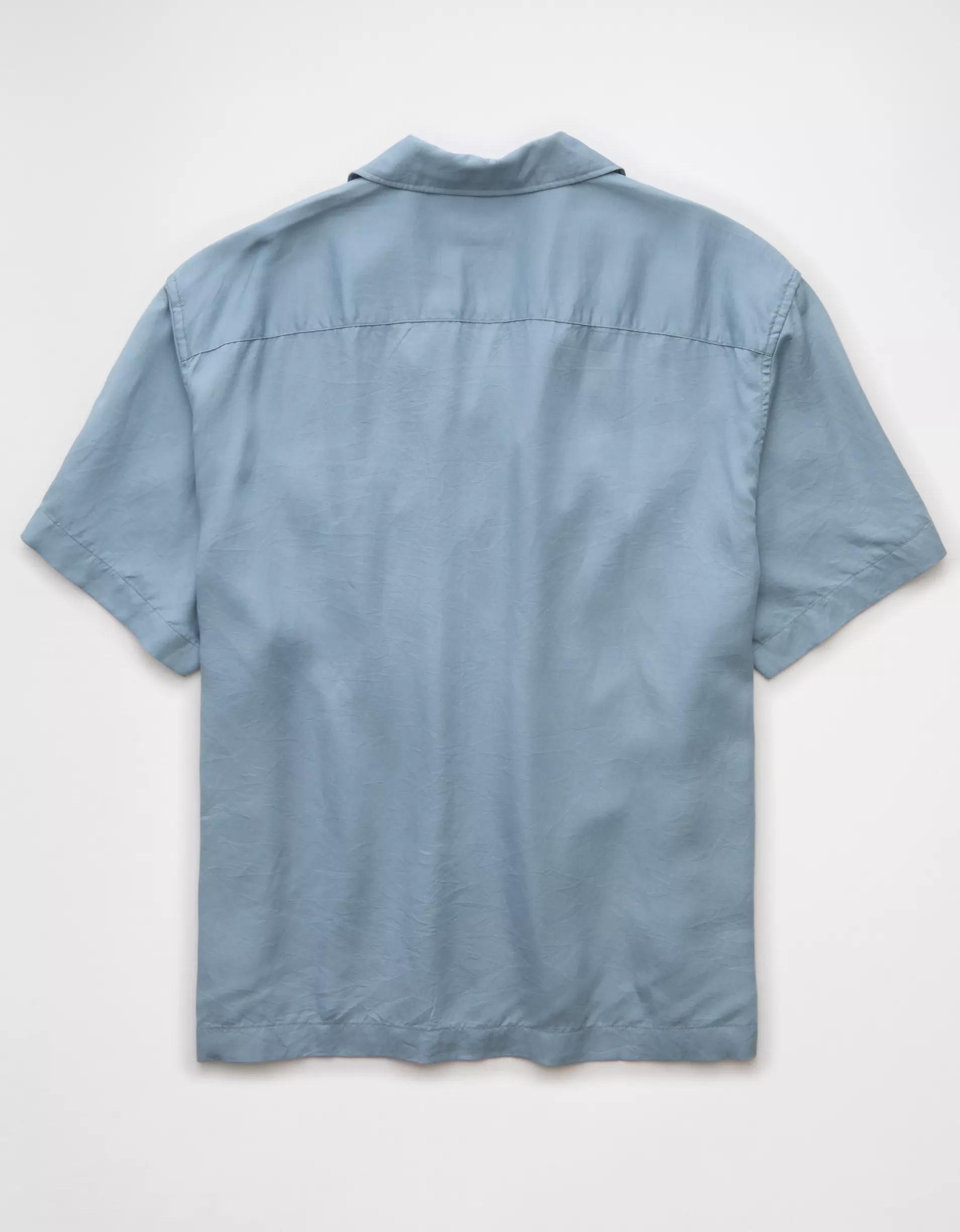 AE Poolside Textured Button-Up Shirt Product Image