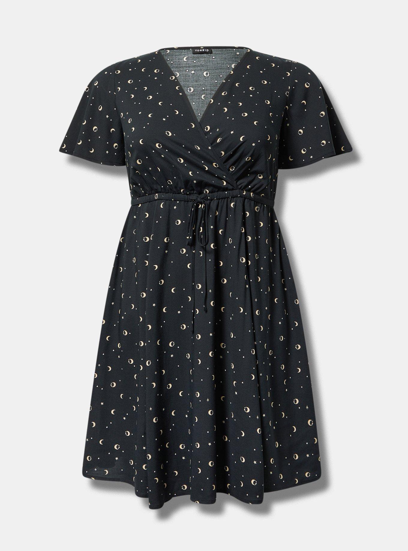 Mini Flutter-Sleeve Surplice Dress Product Image