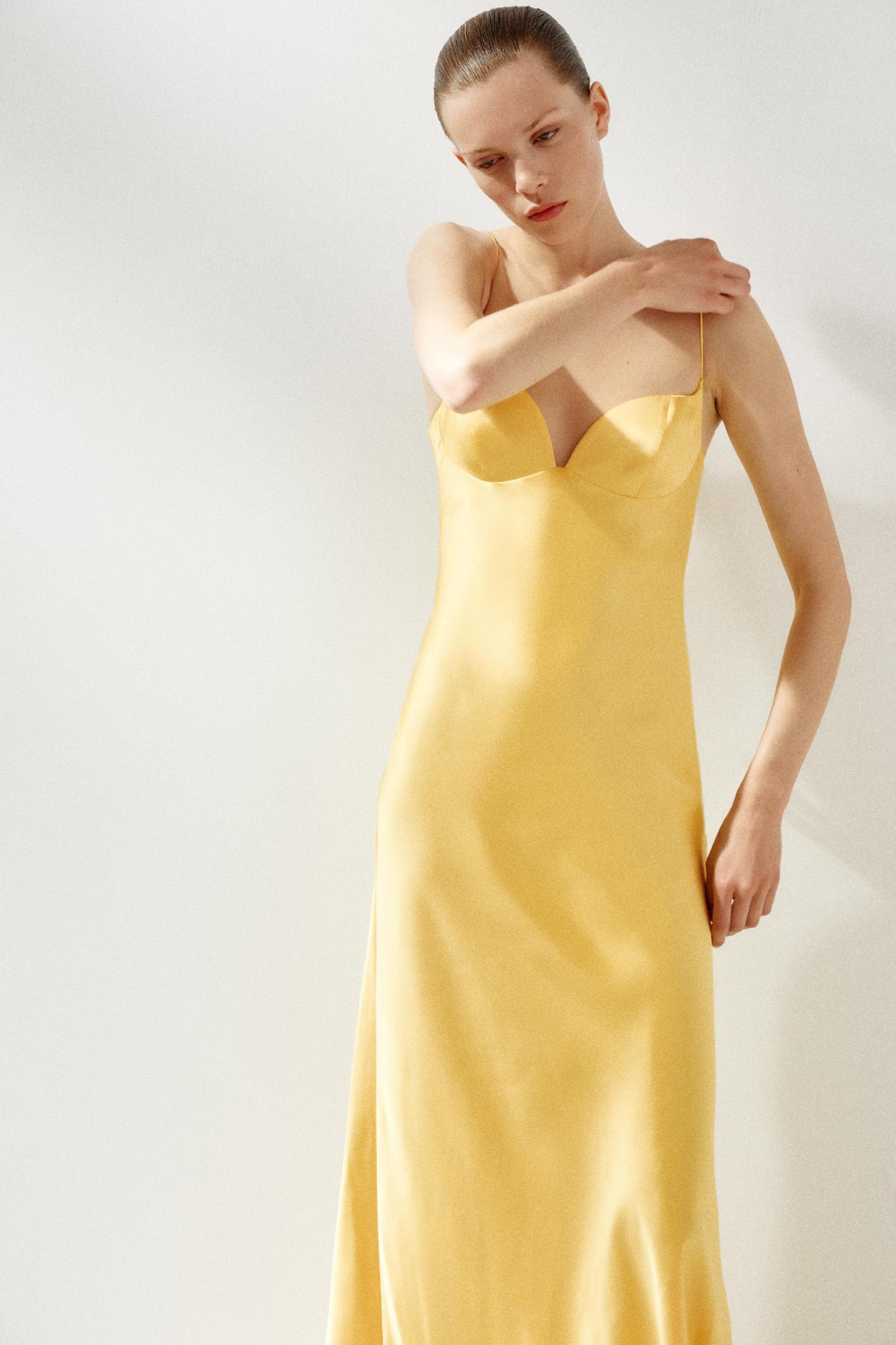 SATIN LONG DRESS Product Image
