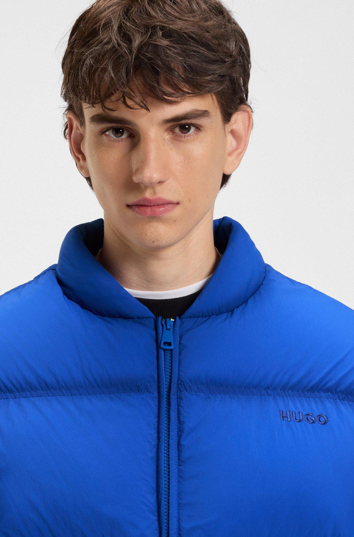 Water-repellent puffer jacket with embroidered logo Product Image