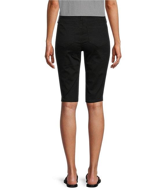 NYDJ Side Slit Hem Rivet Bike Stretch Denim Bermuda Shorts Product Image