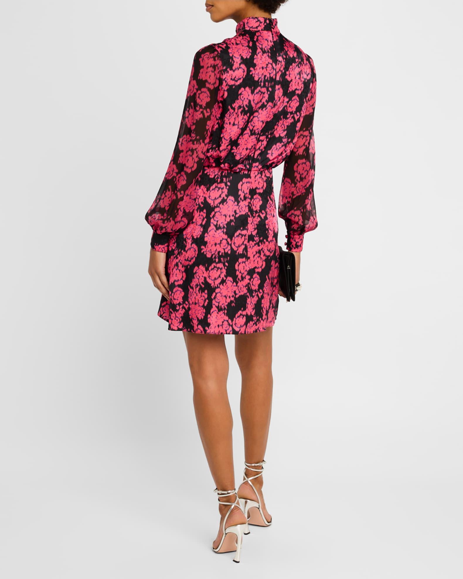 Isa Printed Draped Mini Dress Product Image