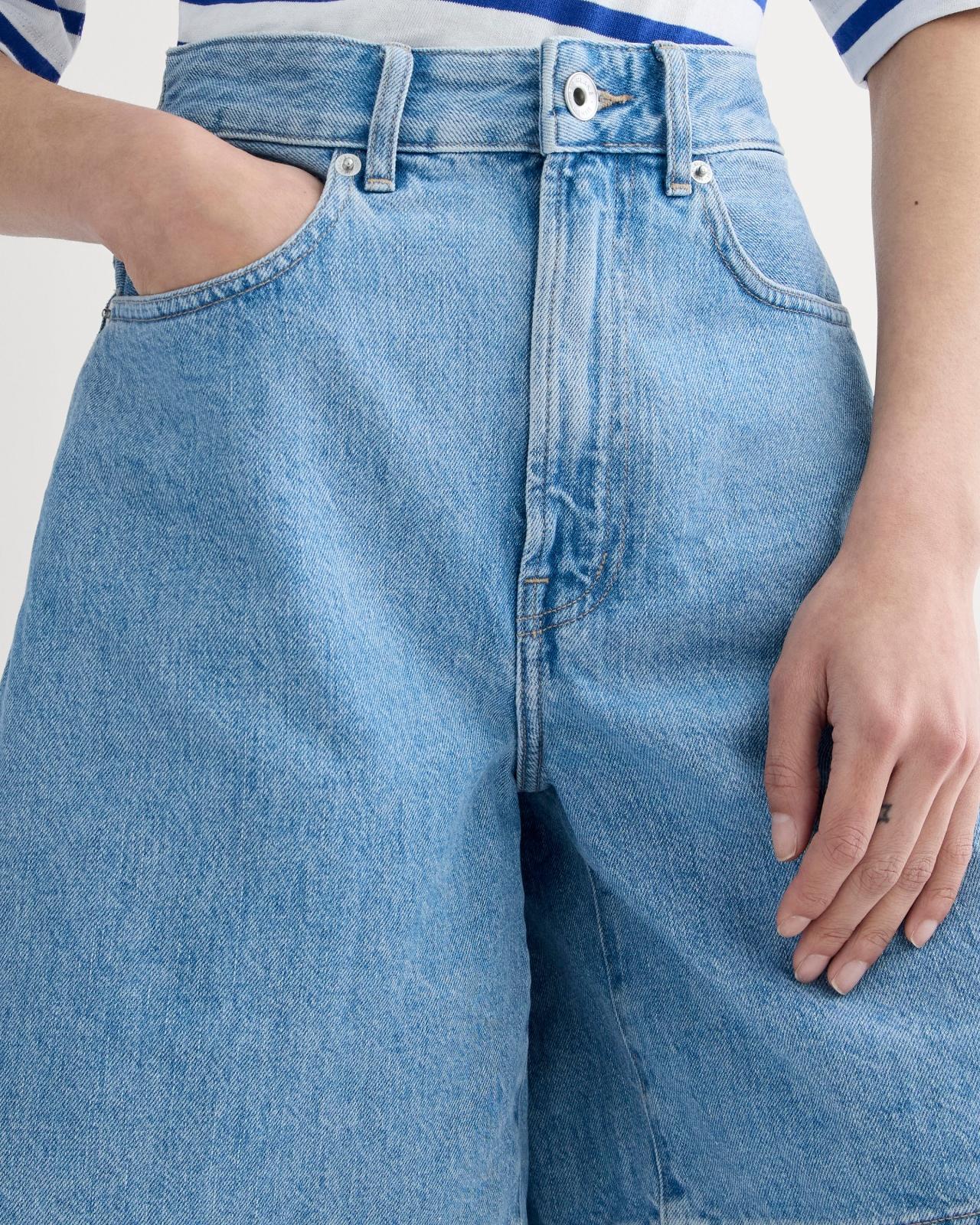 The Long A-Line Denim Short Product Image