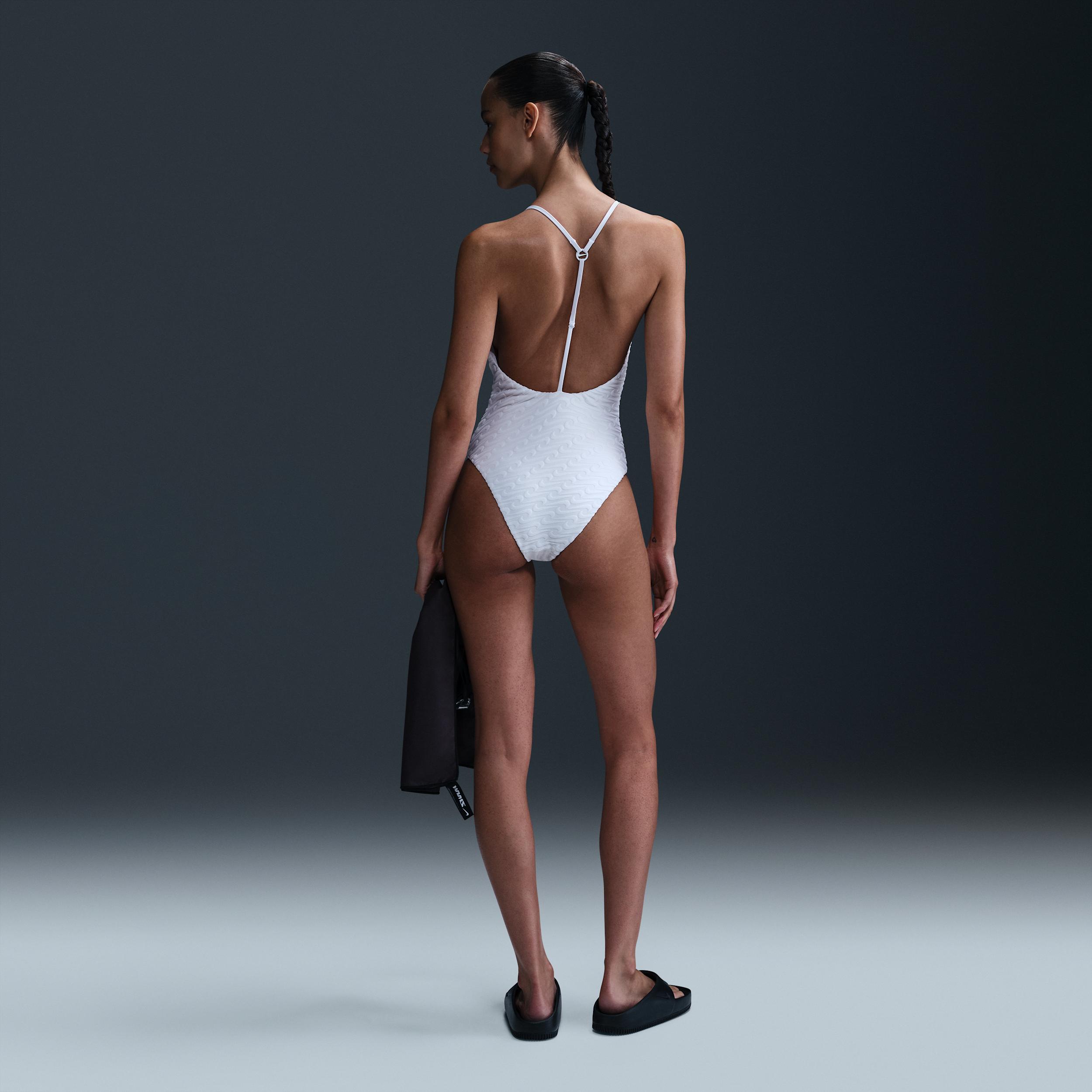 Nike Womens Swim Swoosh Link Terry Y-Back One-Piece | NESSF252-100 Product Image