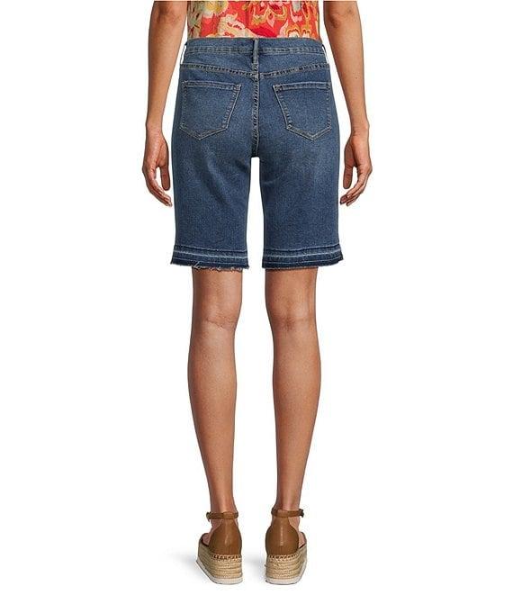 Code Bleu Chelsea High Rise Fray Hem Side Slit Bermuda Shorts Product Image