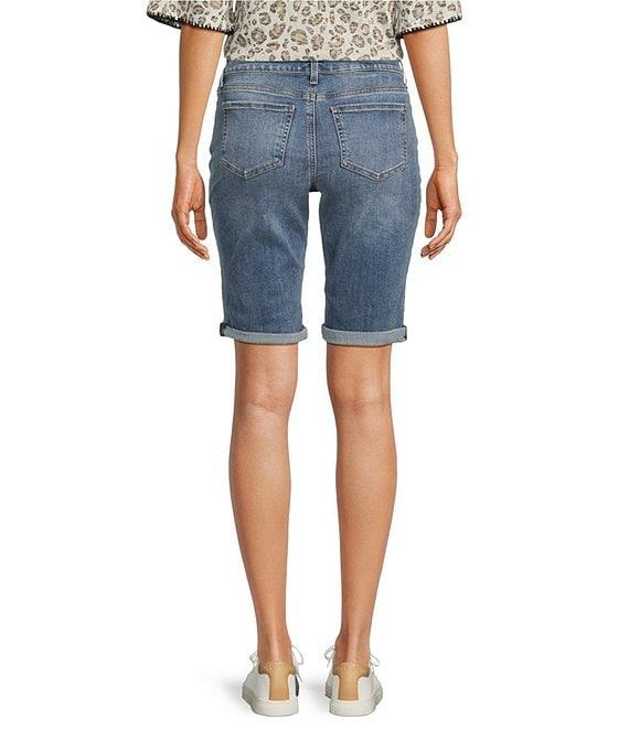 NYDJ Petite Size Briella Stretch Denim Lift Tuck® Mid Rise Roll Cuff Shorts Product Image