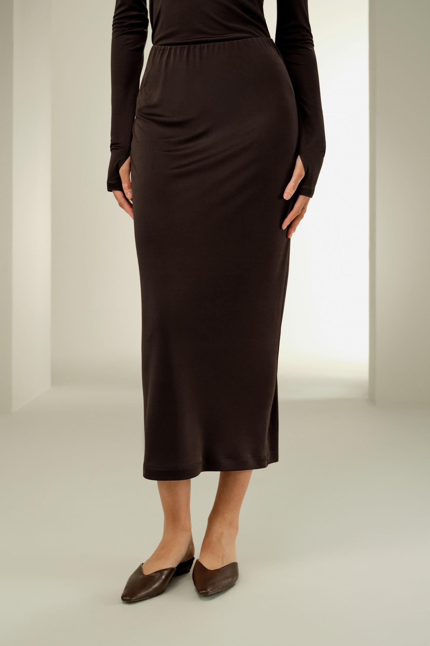 LILYSILK Womens Silk Midi Skirt | Black Pure Silk | Lightweight Knee-To-Calf Skirt 12 Product Image