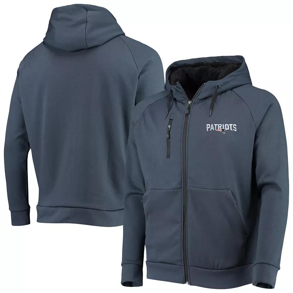 Men's Dunbrooke Navy New England Patriots Shag Tri-Blend Full-Zip Raglan Hoodie, Size: Small, Blue Product Image