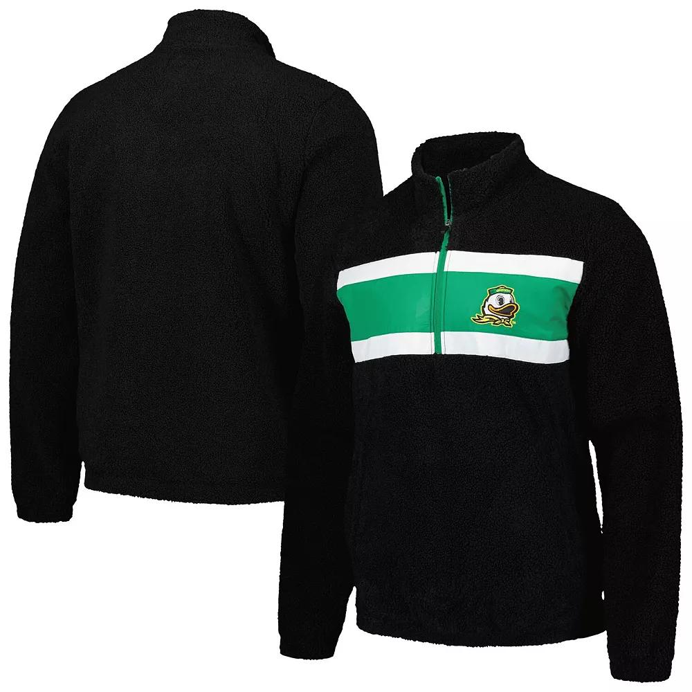 Men's G-III Sports by Carl Banks Black Oregon Ducks Pinch Runner Half-Zip Top,  Product Image