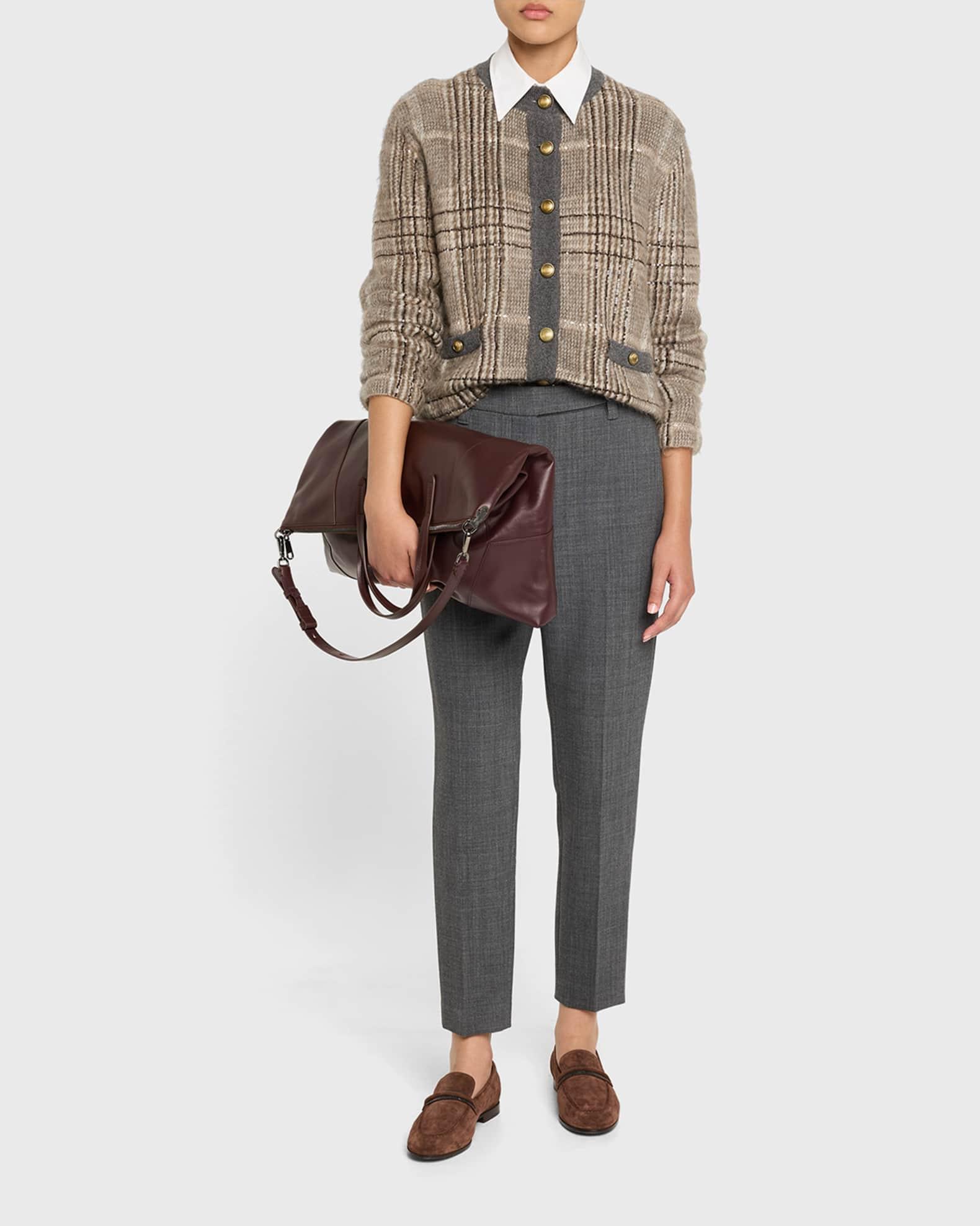 Calf Hair Loafers with Monili Bar Strap Product Image