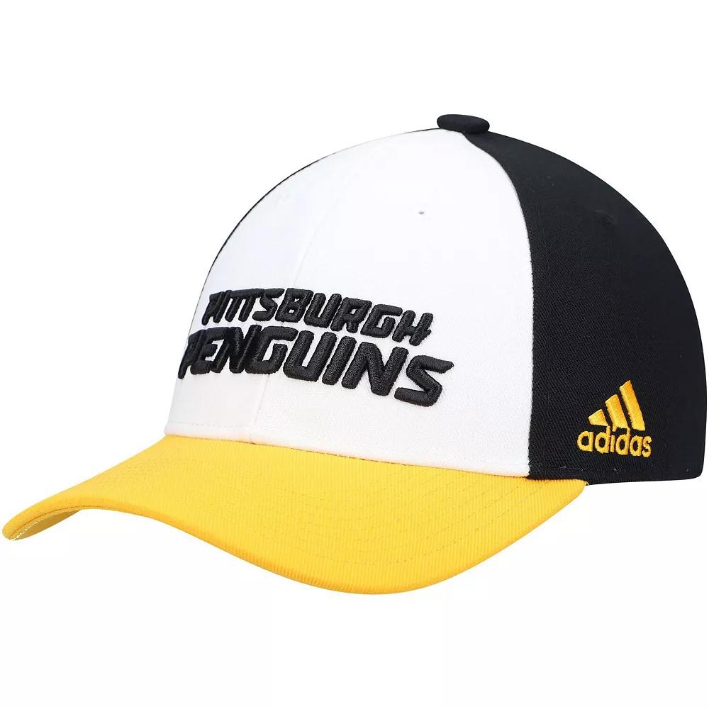 Men's adidas White Pittsburgh Penguins Locker Room Adjustable Hat Product Image