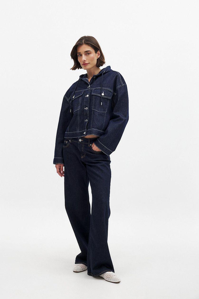 Hooded Denim Jacket Product Image